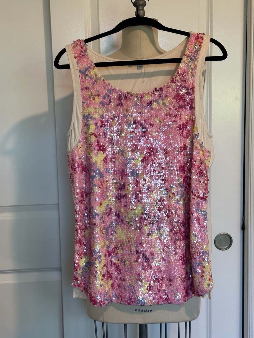 Antonio Melani Women's Sequin Embellished Tank Top Size L